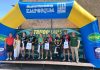 Beatriz Tenreiro y Fernando Barroso nuevos Campeones de Asturias de Media Distancia en la 1º edición del Tri100 de Llanes Pódium Absoluto Campeonato de Asturias MD.